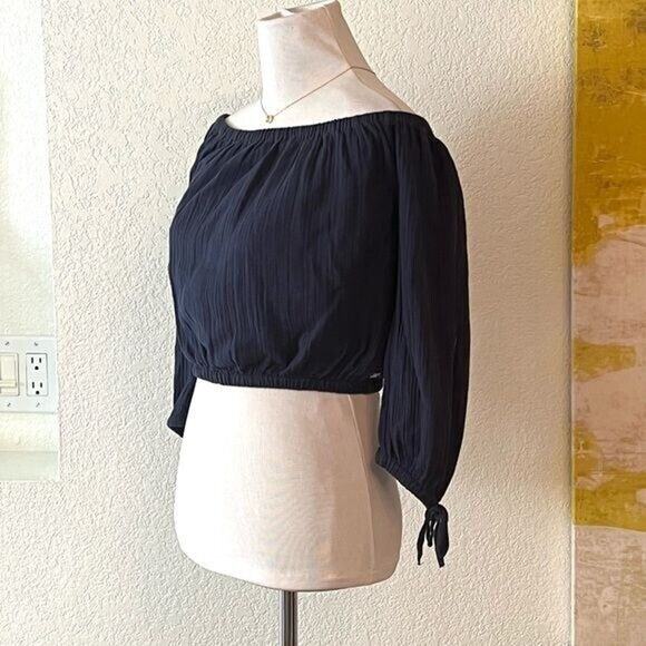 NWOT ROXY Bali Shore Off-The-Shoulder Top - Blue - Women's Size Small - Picture 4 of 8